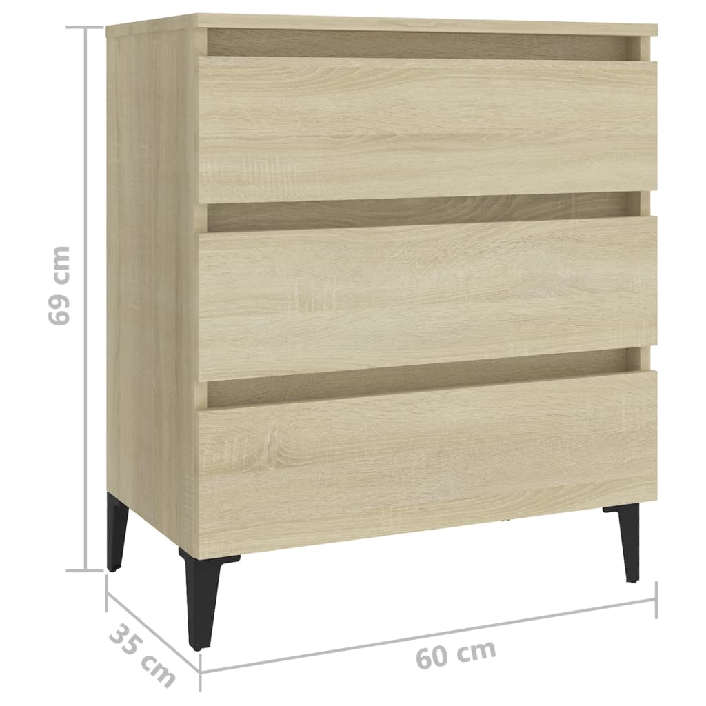 Senkki Sonoma-tammi 60x35x69 cm lastulevy - Sisustajankoti.fi