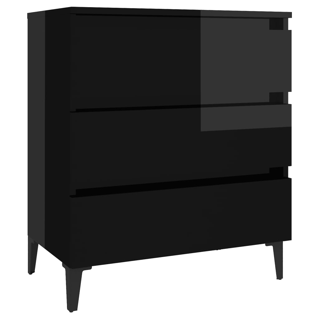 Senkki korkeakiilto musta 60x35x69 cm lastulevy - Sisustajankoti.fi