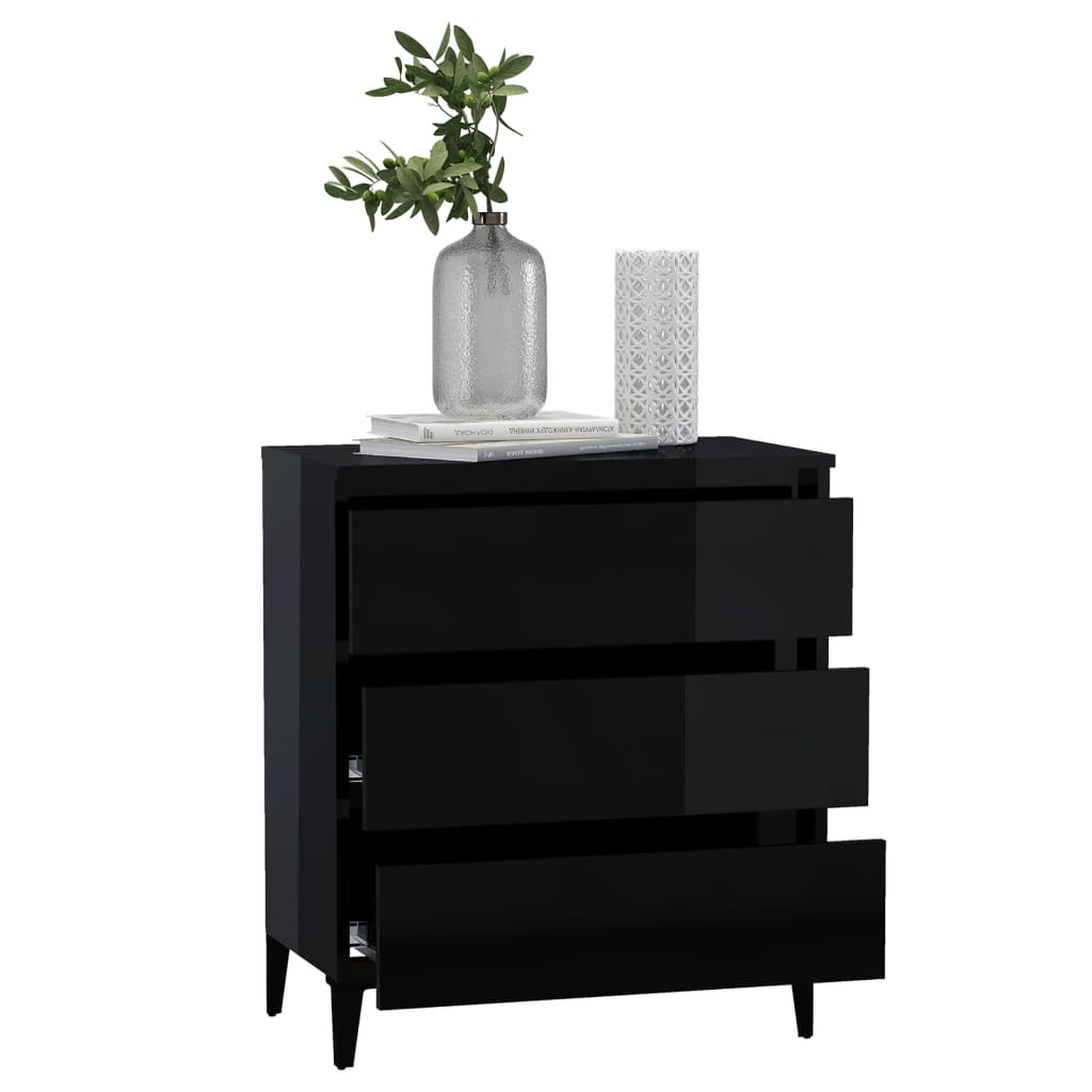 Senkki korkeakiilto musta 60x35x69 cm lastulevy - Sisustajankoti.fi