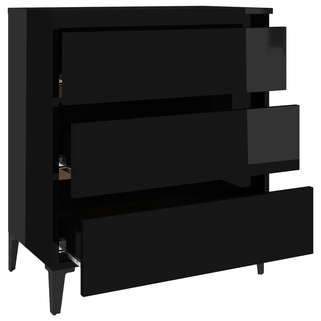 Senkki korkeakiilto musta 60x35x69 cm lastulevy - Sisustajankoti.fi