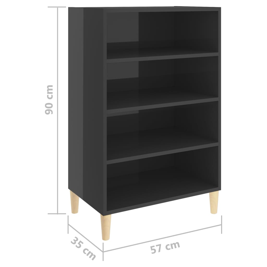Senkki korkeakiilto harmaa 57x35x90 cm lastulevy - Sisustajankoti.fi