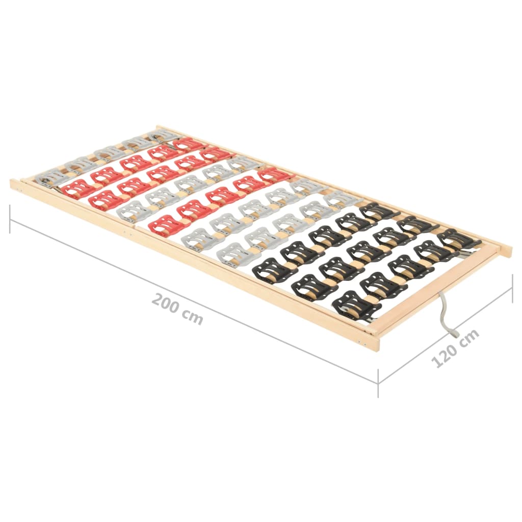 Sängynrunko 12 säleellä säädettävät päädyt 120x200 cm - Sisustajankoti.fi