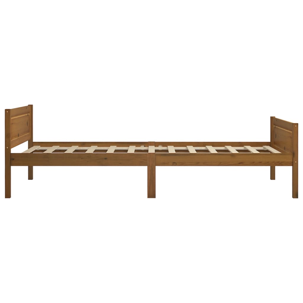 Sängynrunko täysi mänty hunajanruskea 90x200 cm - Sisustajankoti.fi