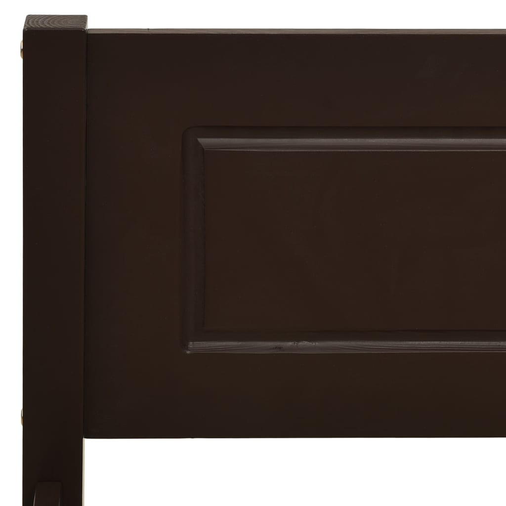 Sängynrunko täysi mänty tummanruskea 200x200 cm - Sisustajankoti.fi