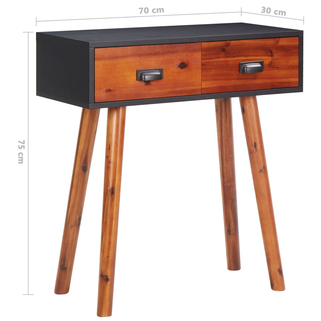Konsolipöytä 70x30x75 cm täysi akaasiapuu ja MDF - Sisustajankoti.fi