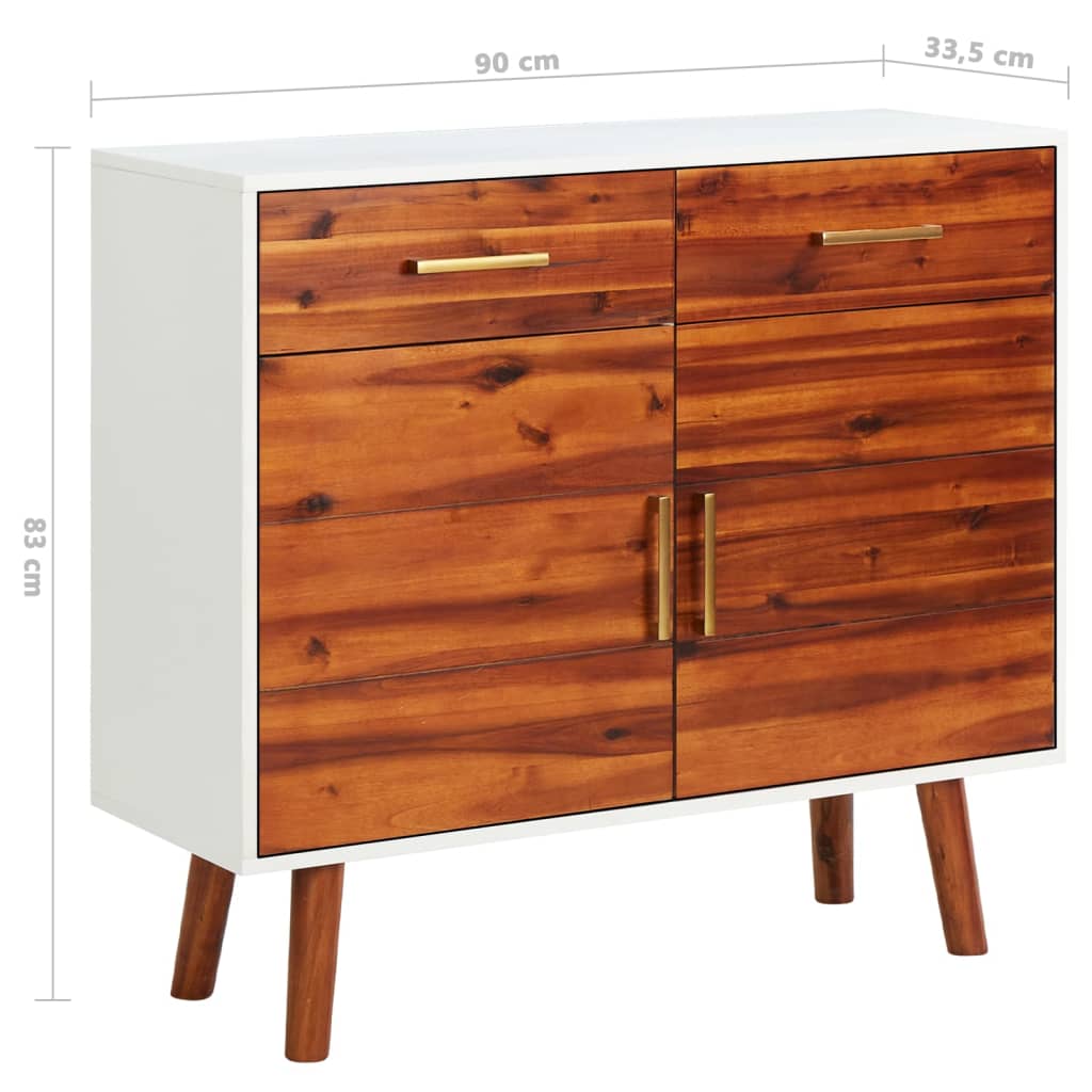 Senkki 90x33,5x83 cm täysi akaasiapuu ja MDF - Sisustajankoti.fi