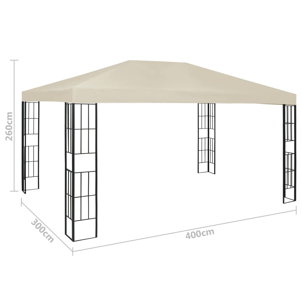 Huvimaja valonauhoilla 3x4 m kerma - Sisustajankoti.fi