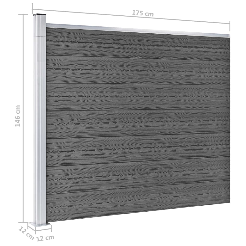 Aitapaneelisarja WPC 872x146 cm musta - Sisustajankoti.fi