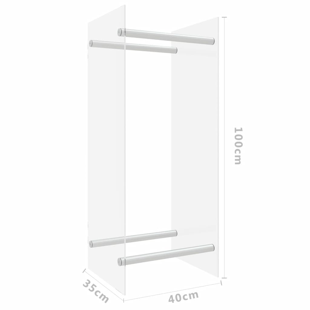Polttopuuteline läpikuultava 40x35x100 cm karkaistu lasi - Sisustajankoti.fi