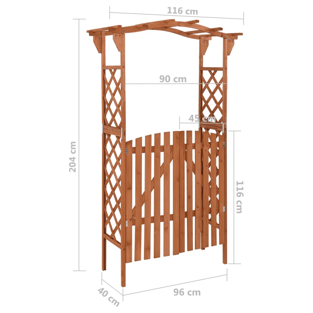 Pergola portilla 116x40x204 cm täysi kuusi - Sisustajankoti.fi