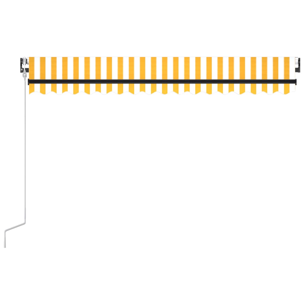 Automaattisesti sisäänkelattava markiisi 450x300cm keltavalk. - Sisustajankoti.fi