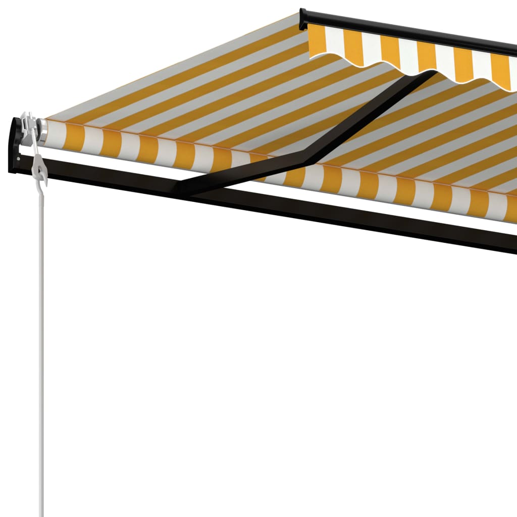 Automaattisesti sisäänkelattava markiisi 450x300cm keltavalk. - Sisustajankoti.fi