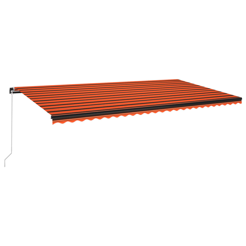 Sisäänkelattava markiisi LED-valo 600x350 cm orans./rusk. - Sisustajankoti.fi