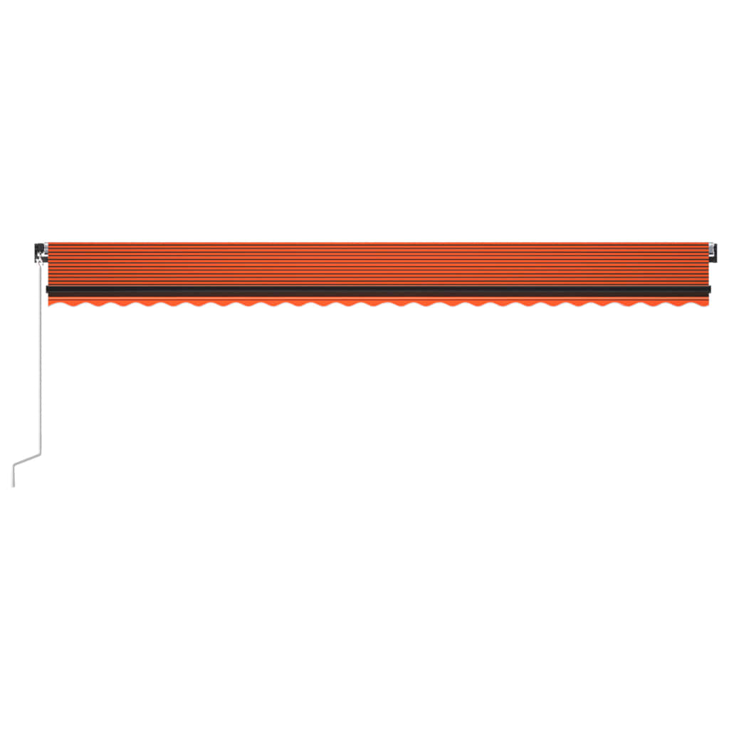 Sisäänkelattava markiisi LED-valo 600x350 cm orans./rusk. - Sisustajankoti.fi