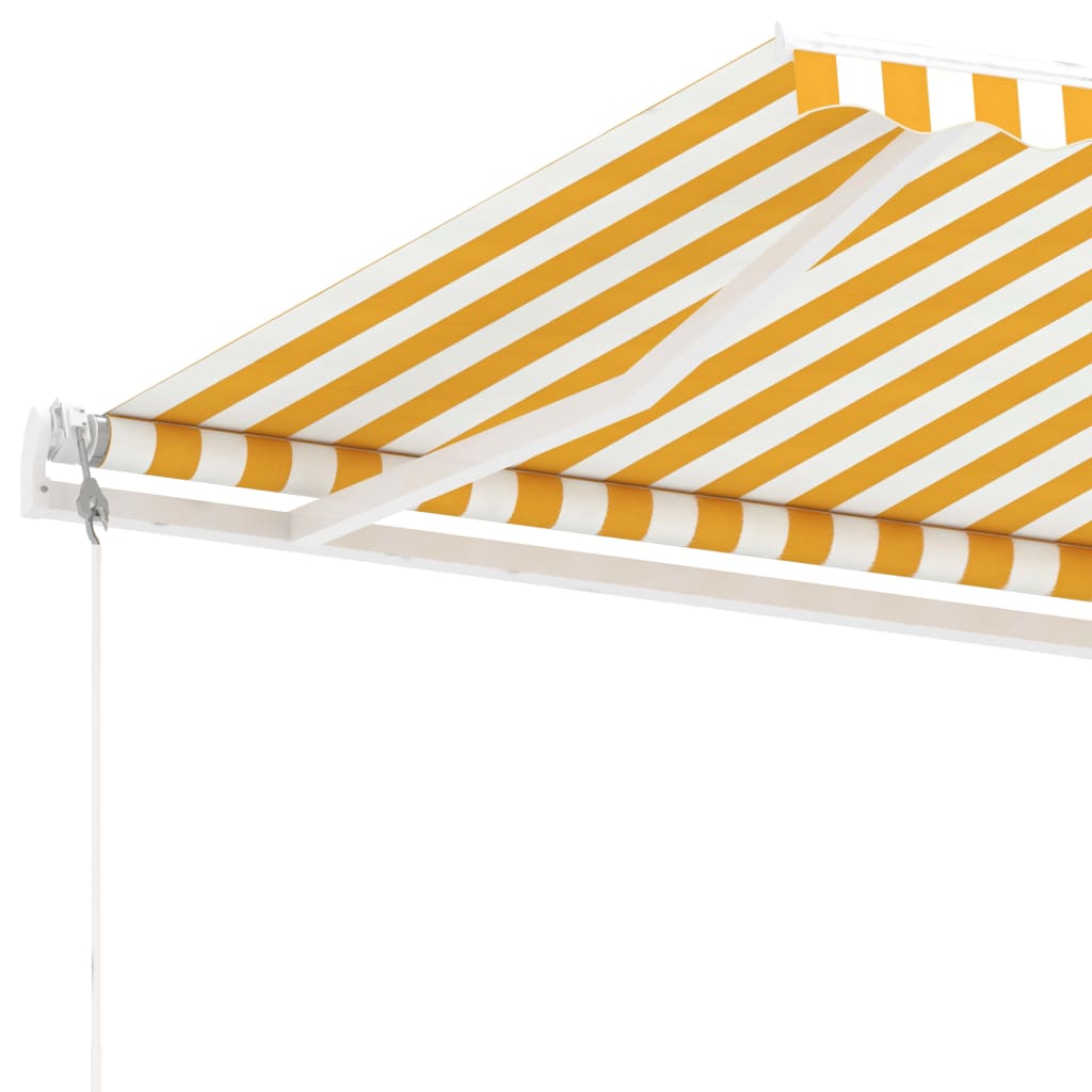 Vapaasti seisova sisäänkelattava markiisi 500x300 cm keltavalk. - Sisustajankoti.fi