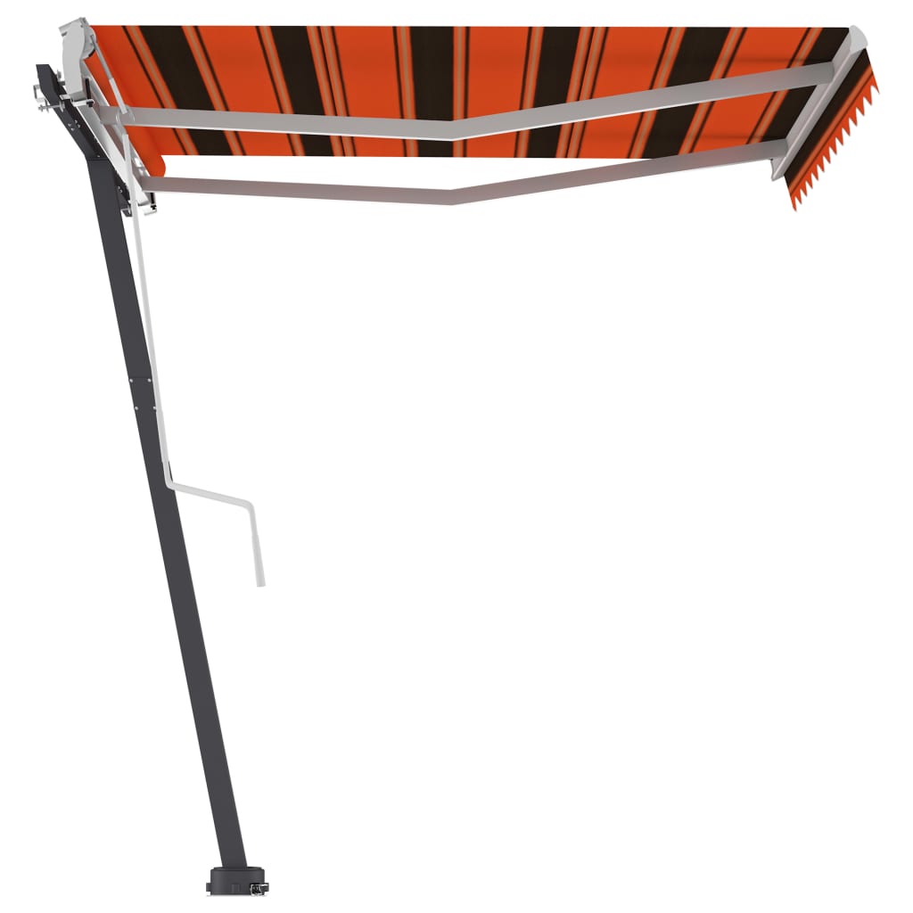 Vapaasti seisova kelattava markiisi 300x250 cm oranssiruskea - Sisustajankoti.fi