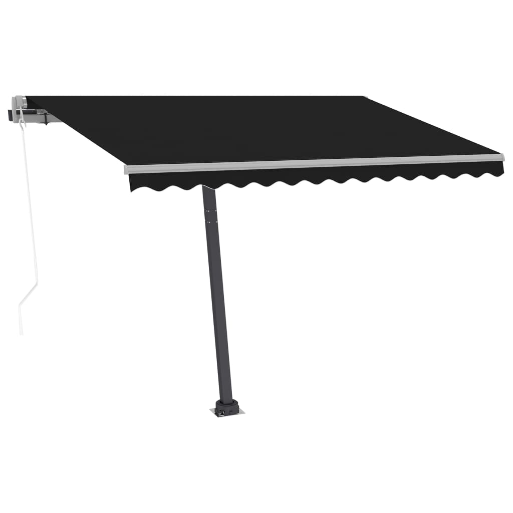 Vapaasti seisova sisäänkelattava markiisi 300x250cm antrasiitti - Sisustajankoti.fi