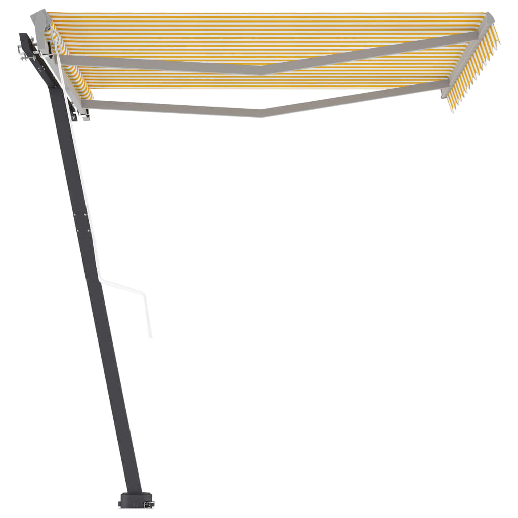 Vapaasti seisova sisäänkelattava markiisi 300x250 cm keltavalk. - Sisustajankoti.fi
