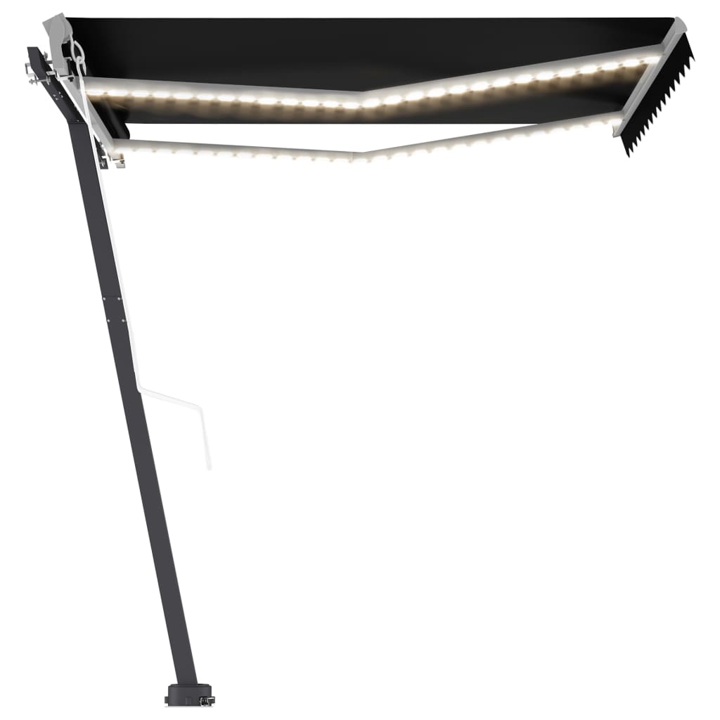 Sisäänkelattava markiisi LED/tuulisensori 350x250cm antrasiitti - Sisustajankoti.fi