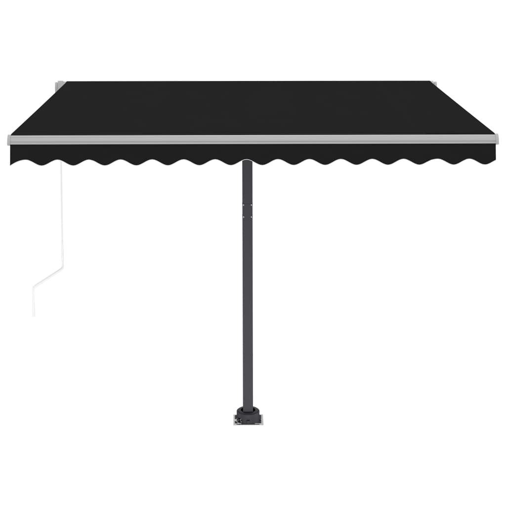 Sisäänkelattava markiisi LED/tuulisensori 350x250cm antrasiitti - Sisustajankoti.fi