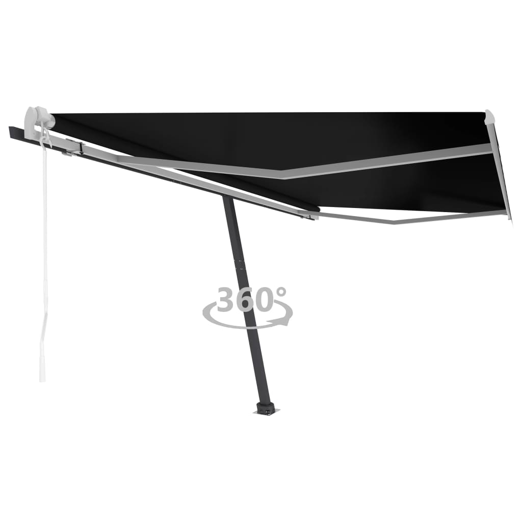 Vapaasti seisova sisäänkelattava markiisi 450x300cm antrasiitti - Sisustajankoti.fi