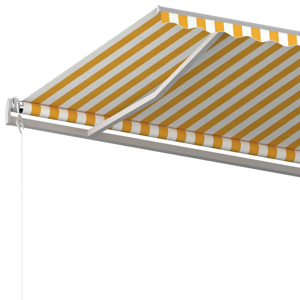 Vapaasti seisova sisäänkelattava markiisi 600x350 cm keltavalk. - Sisustajankoti.fi