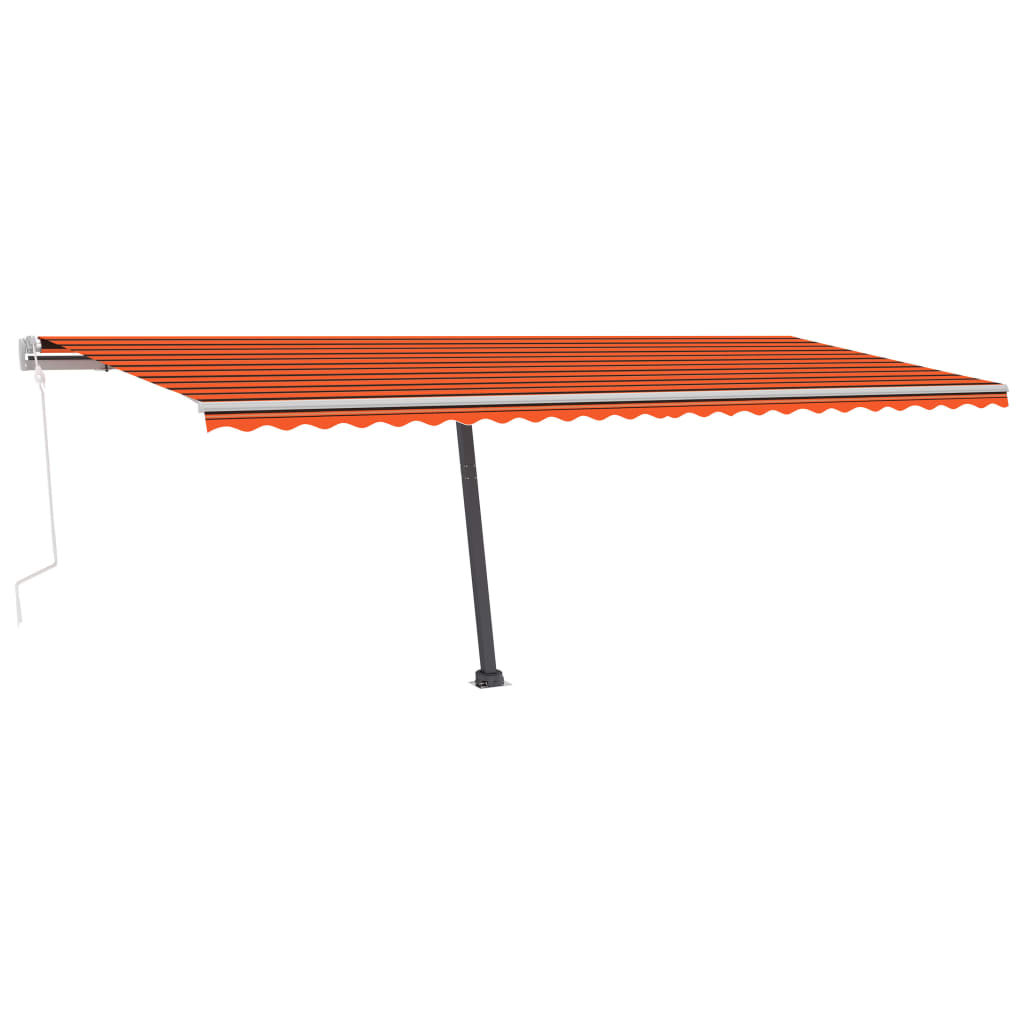 Sisäänkelattava markiisi LED-valo 600x350 cm orans./rusk. - Sisustajankoti.fi