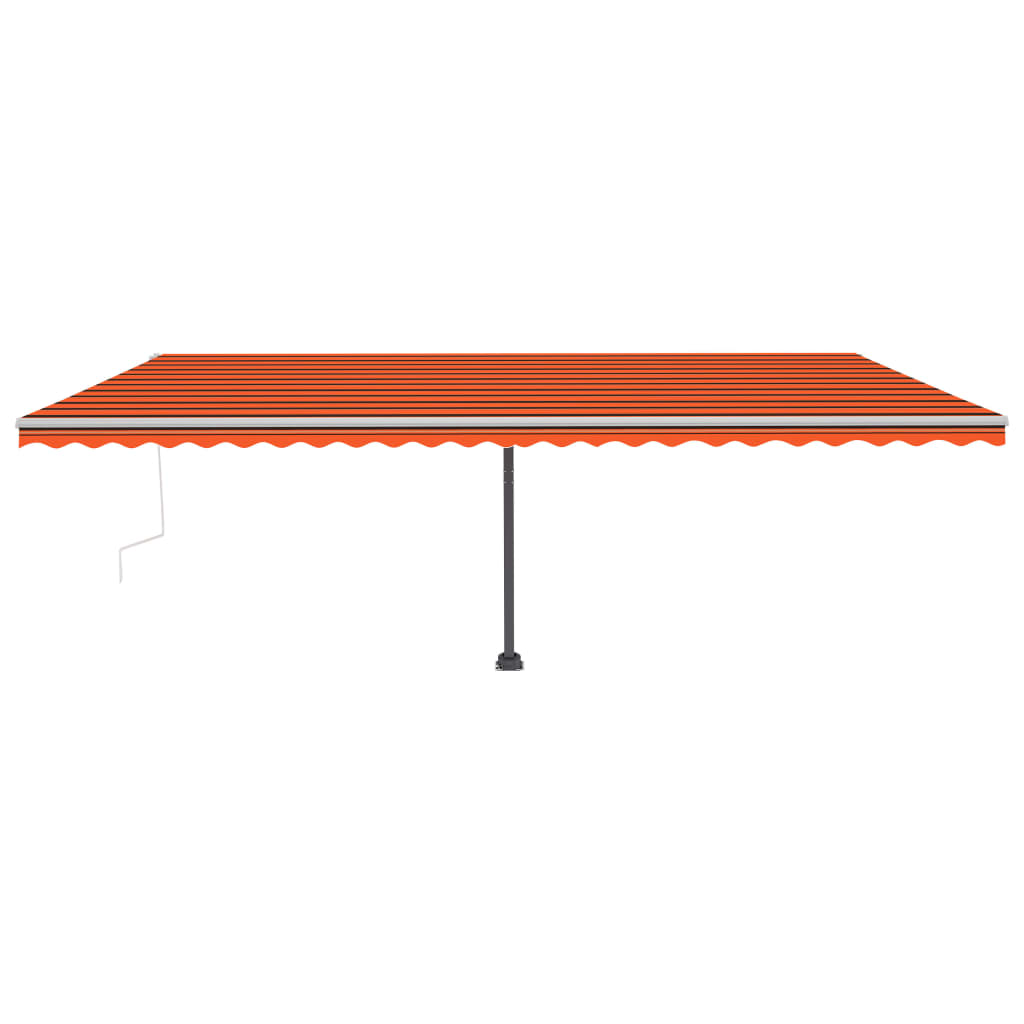 Sisäänkelattava markiisi LED-valo 600x350 cm orans./rusk. - Sisustajankoti.fi