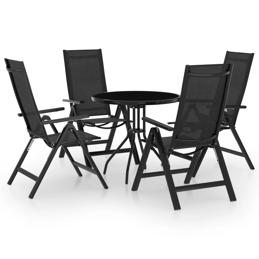 5-osainen Bistrosarja musta ja antrasiitti - Sisustajankoti.fi