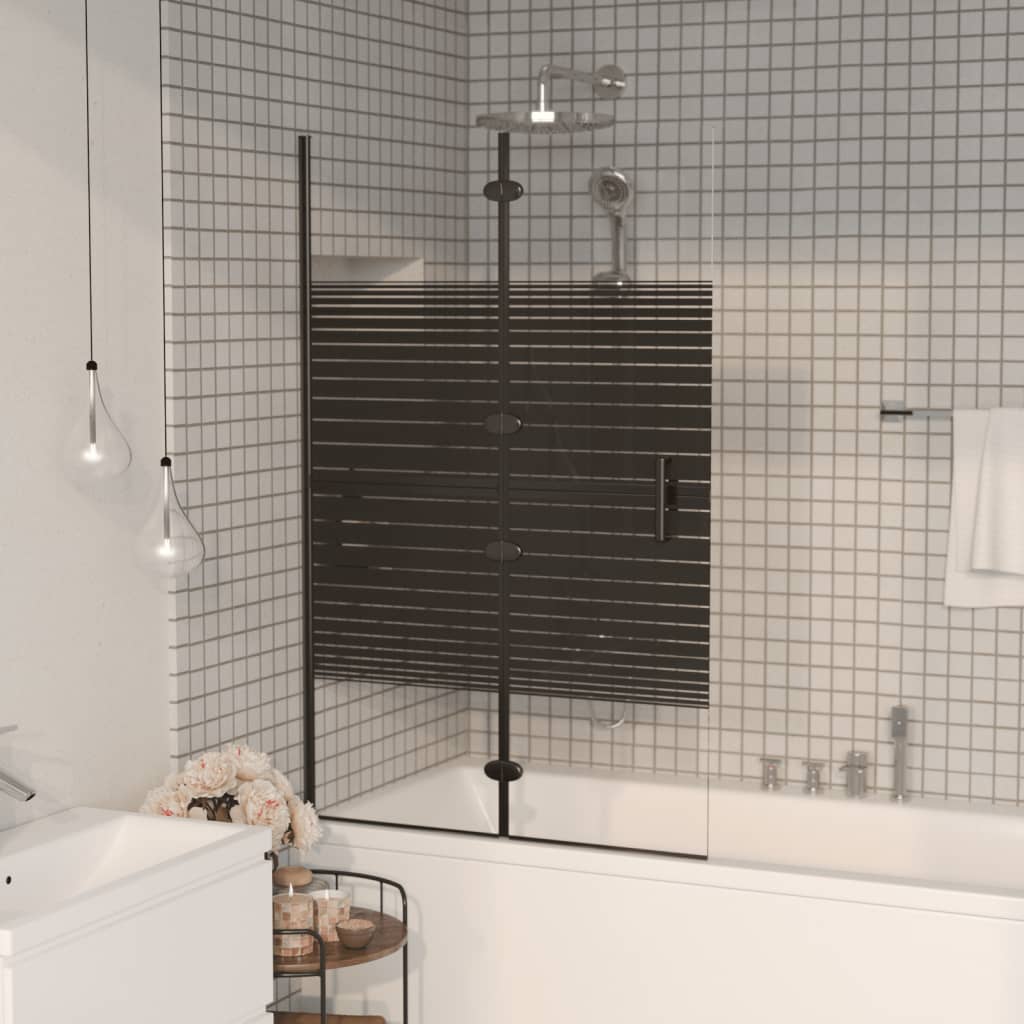 Taittuva suihkuseinä ESG 80x140 cm musta - Sisustajankoti.fi
