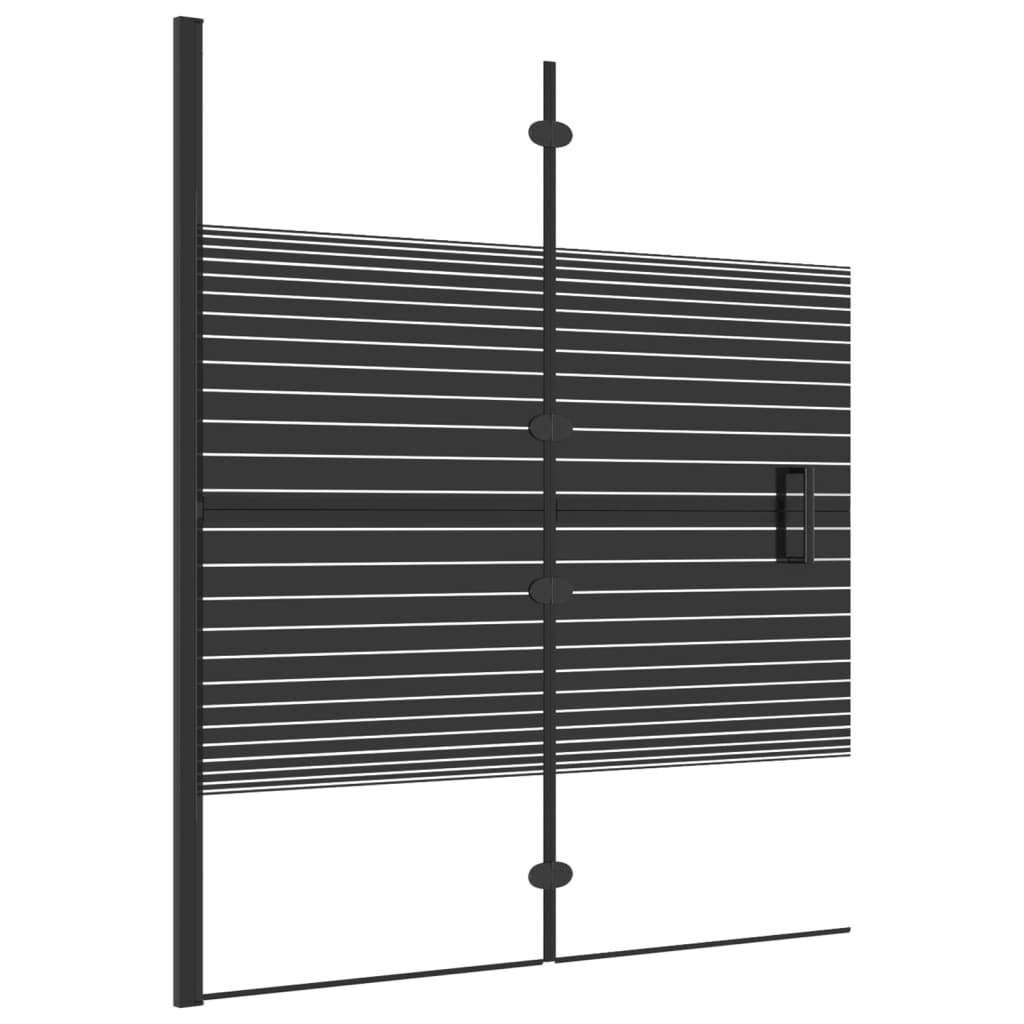 Taittuva suihkuseinä ESG 120x140 cm musta - Sisustajankoti.fi