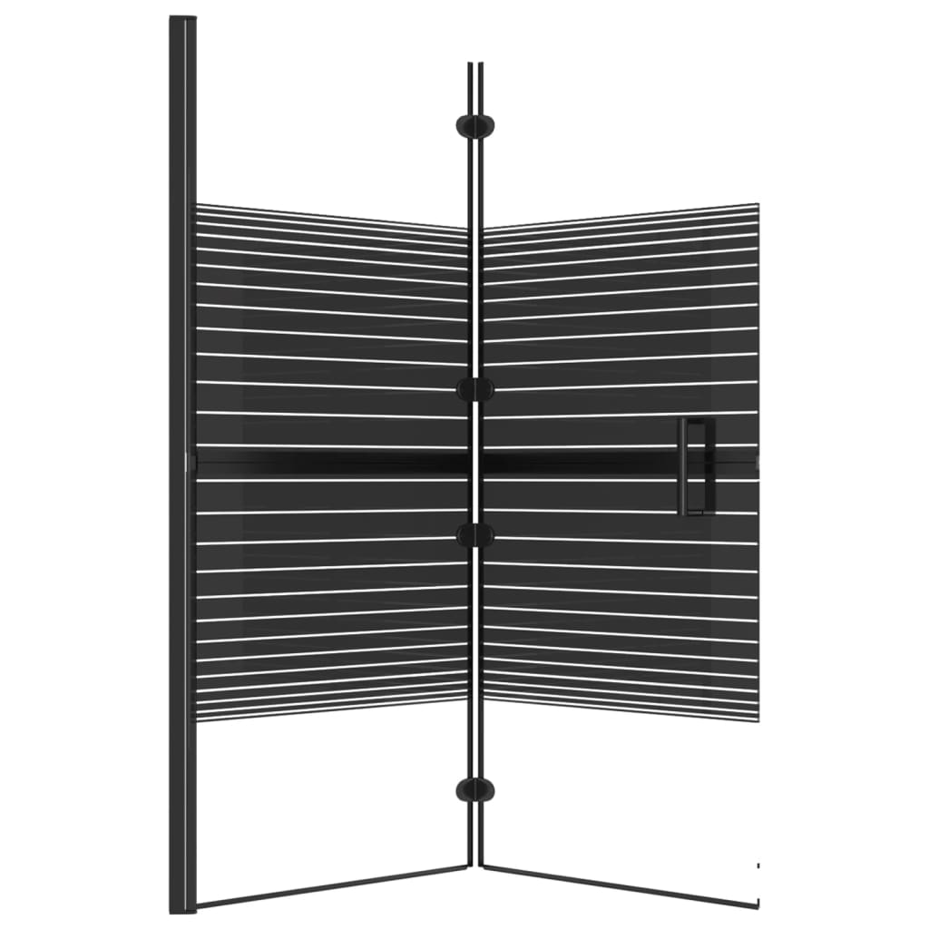 Taittuva suihkuseinä ESG 120x140 cm musta - Sisustajankoti.fi