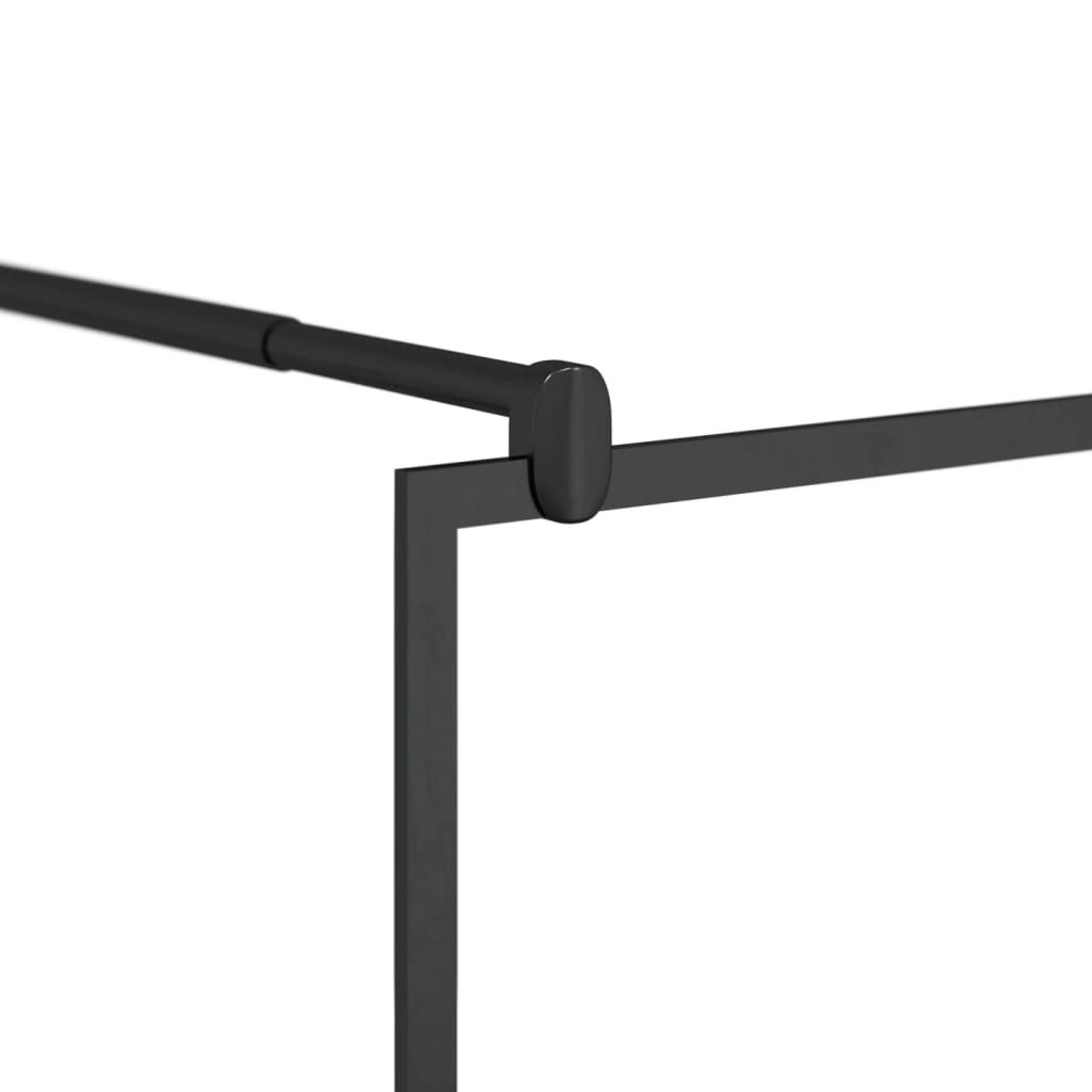 Walk-in suihkun seinäke kirkas ESG-lasi 80x195 cm musta - Sisustajankoti.fi