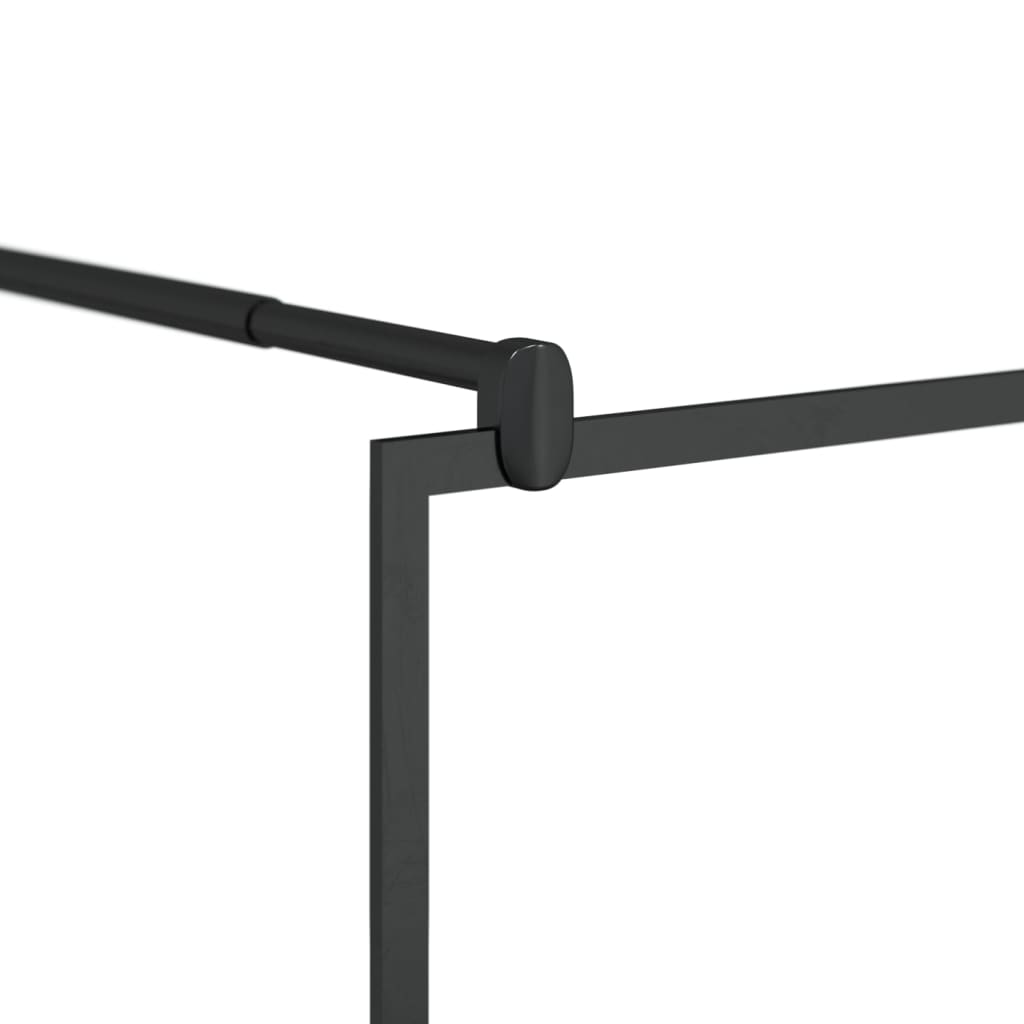 Walk-in suihkun seinäke kirkas ESG-lasi 90x195 cm musta - Sisustajankoti.fi