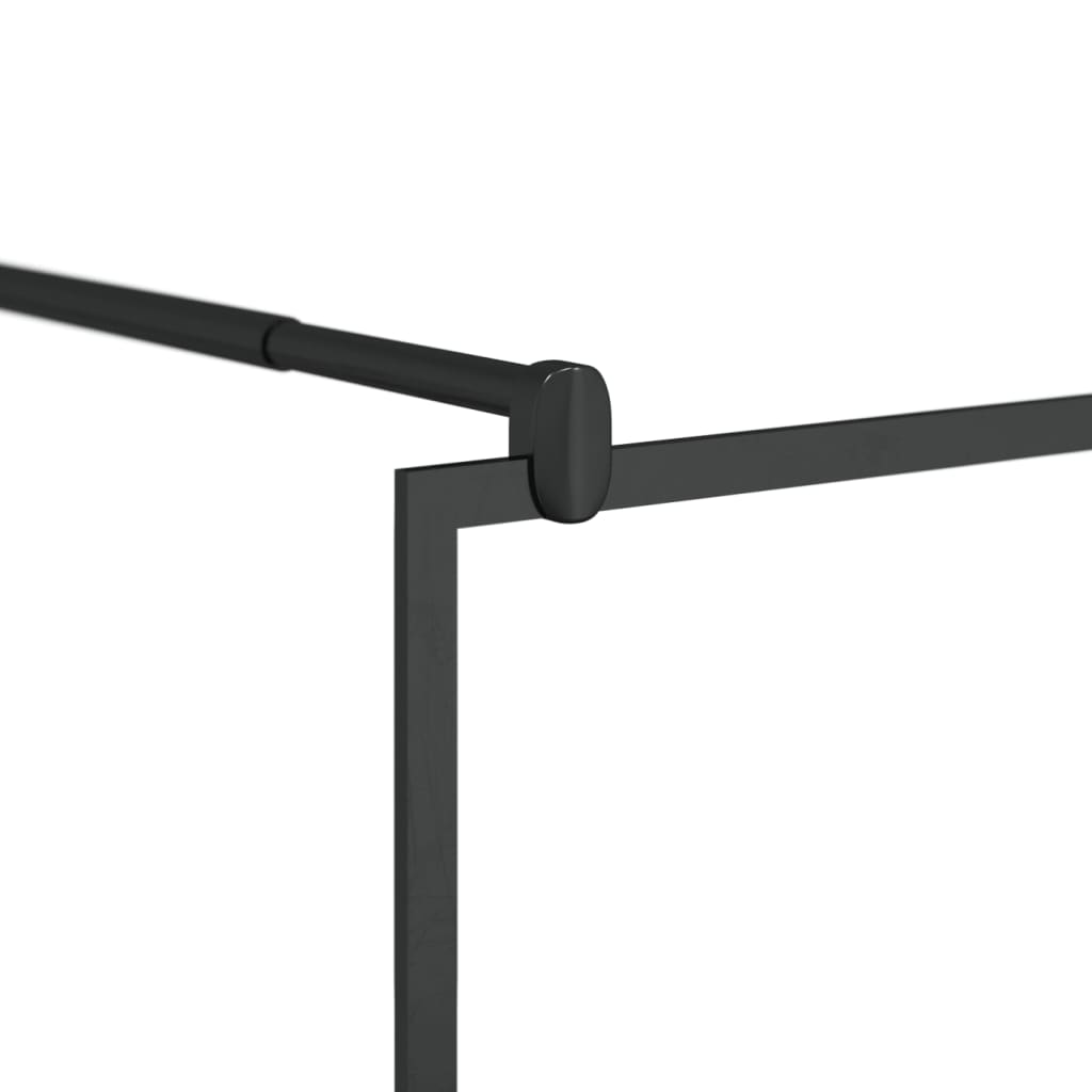 Walk-in suihkun seinäke kirkas ESG-lasi 115x195 cm musta - Sisustajankoti.fi