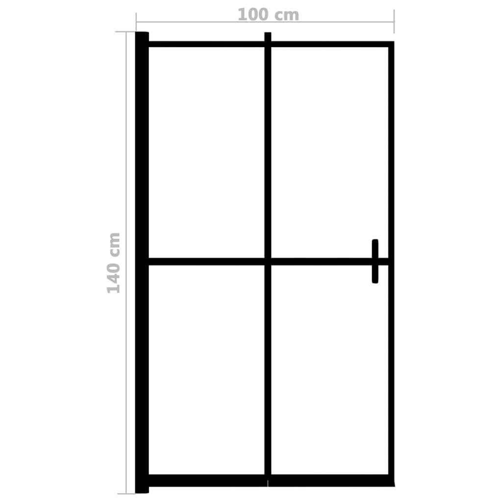 Taittuva suihkuseinä ESG 100x140 cm musta - Sisustajankoti.fi