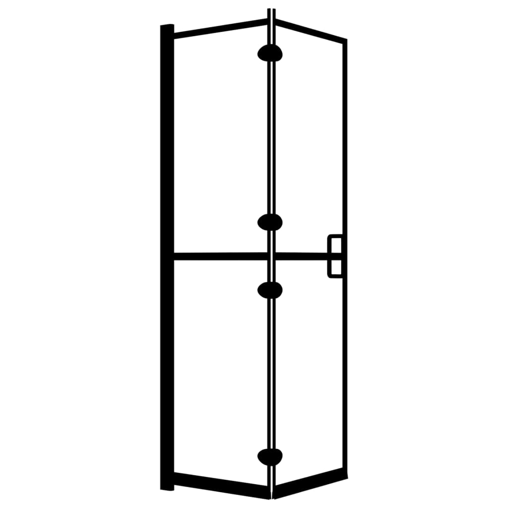 Taittuva suihkuseinä ESG 120x140 cm musta - Sisustajankoti.fi