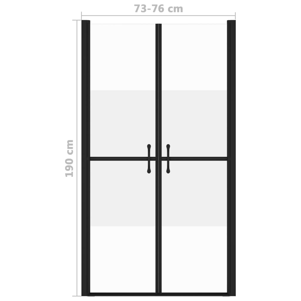 Suihkuovi puoliksi huurrettu ESG (73-76)x190 cm - Sisustajankoti.fi