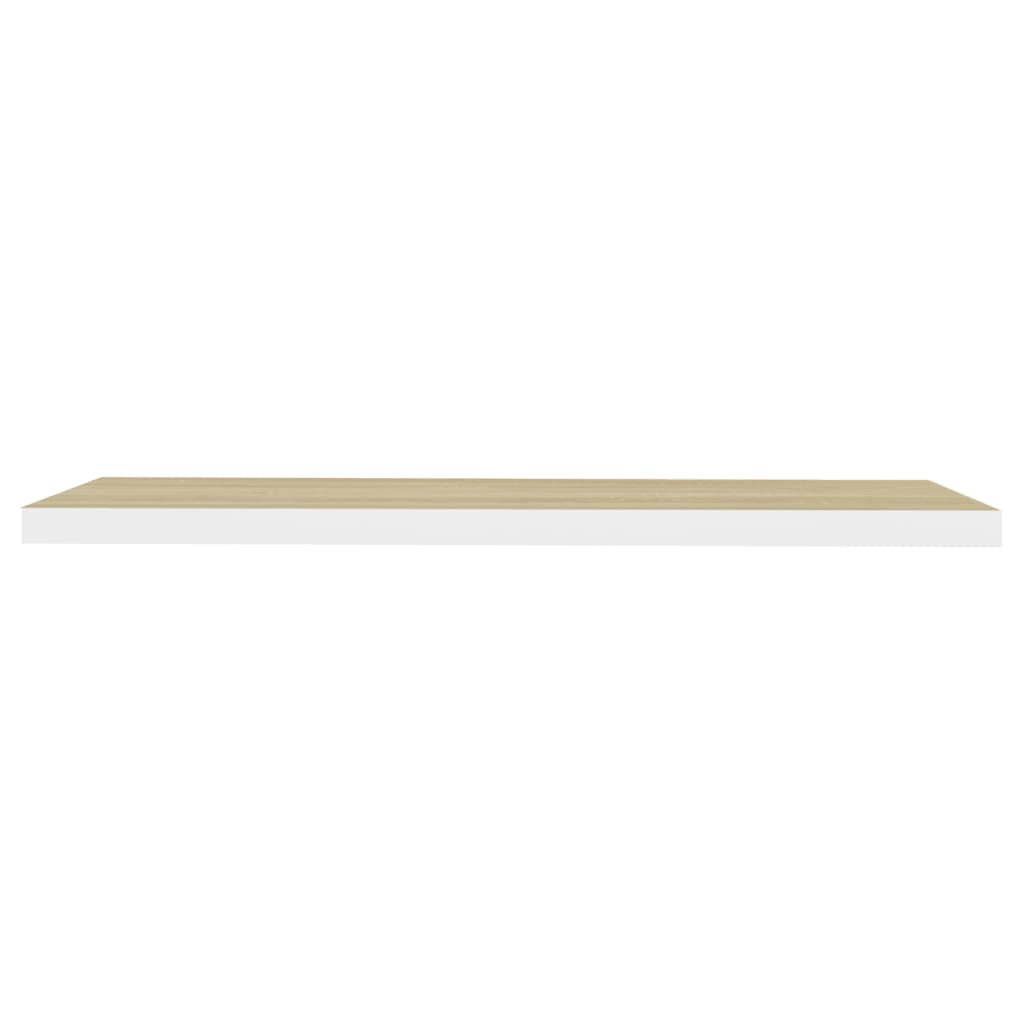 Kelluvat seinähyllyt 4 kpl tammi ja valkoinen 90x23,5x3,8 MDF - Sisustajankoti.fi