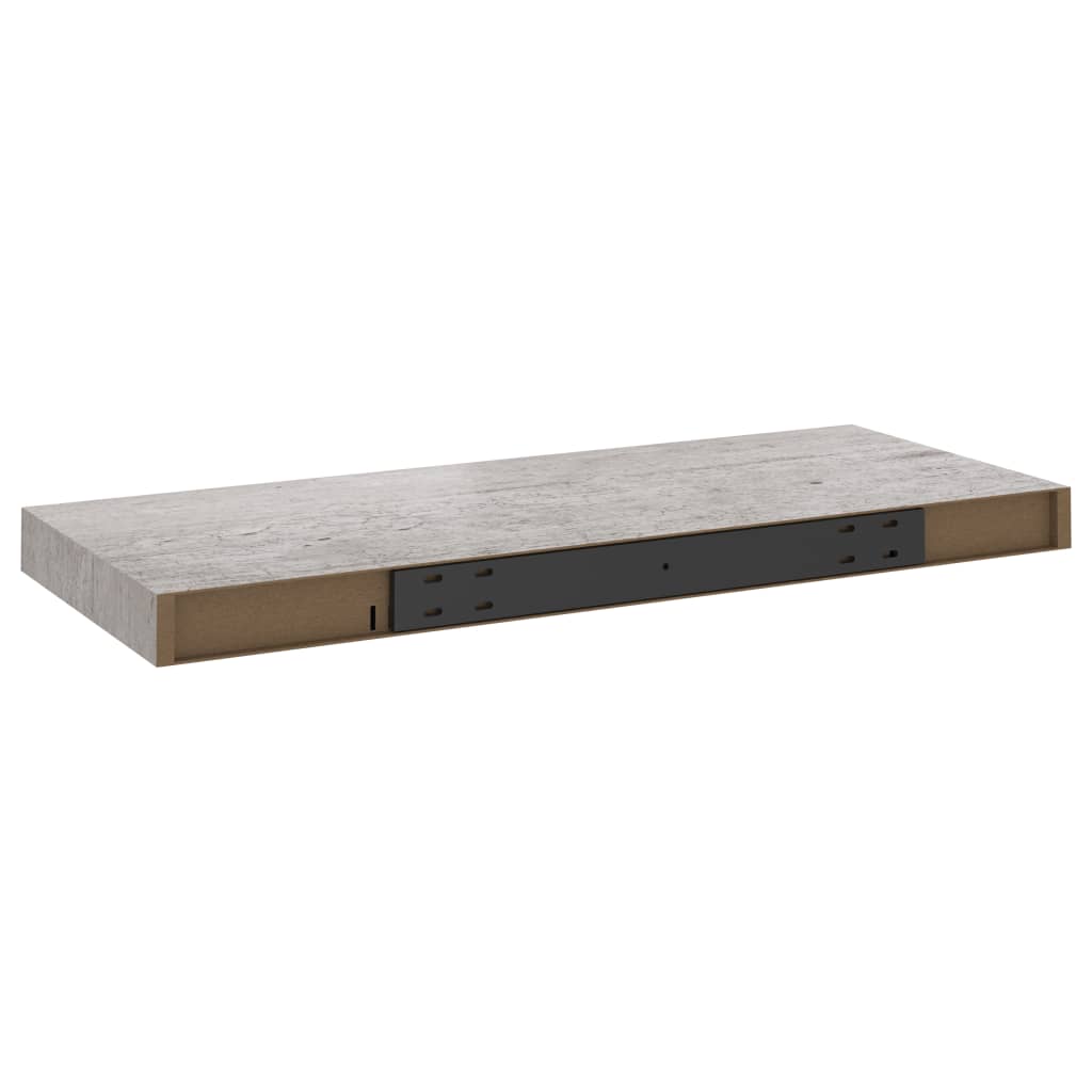 Kelluvat seinähyllyt 2 kpl betoninharmaa 60x23,5x3,8 cm MDF - Sisustajankoti.fi