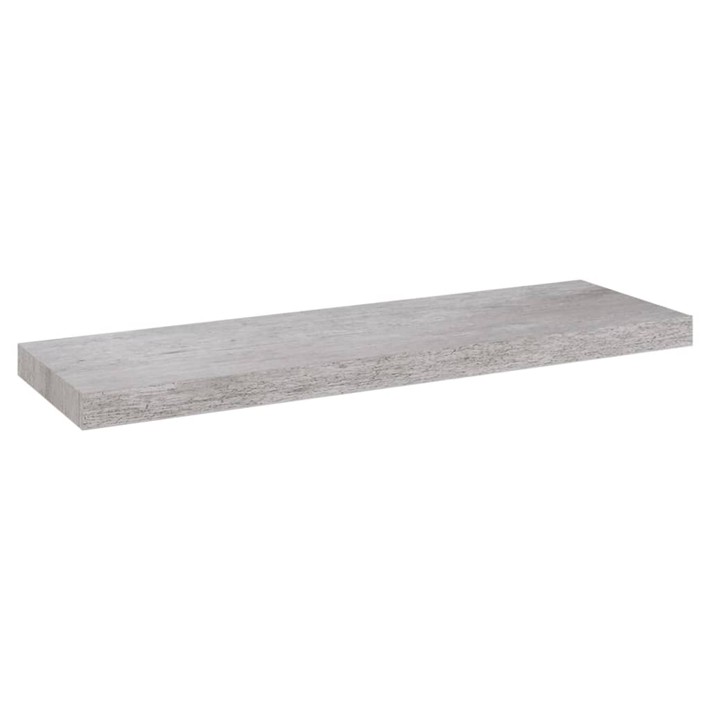 Kelluva seinähylly betoninharmaa 80x23,5x3,8 cm MDF - Sisustajankoti.fi