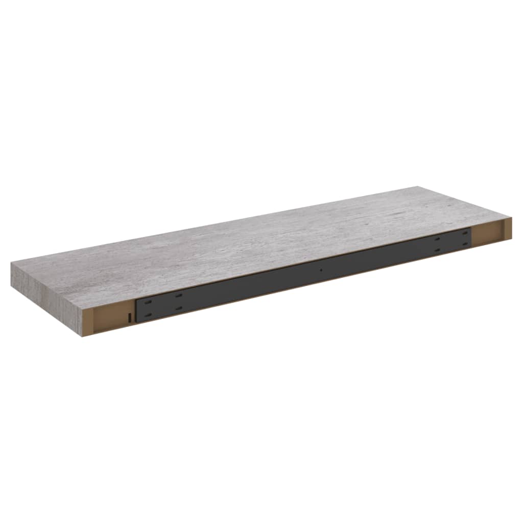 Kelluva seinähylly betoninharmaa 80x23,5x3,8 cm MDF - Sisustajankoti.fi