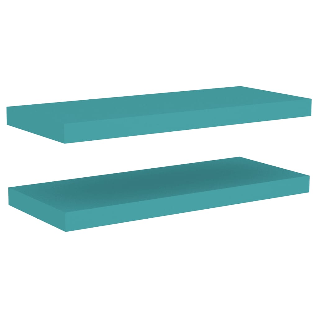 Kelluvat seinähyllyt 2 kpl sininen 60x23,5x3,8 cm MDF - Sisustajankoti.fi