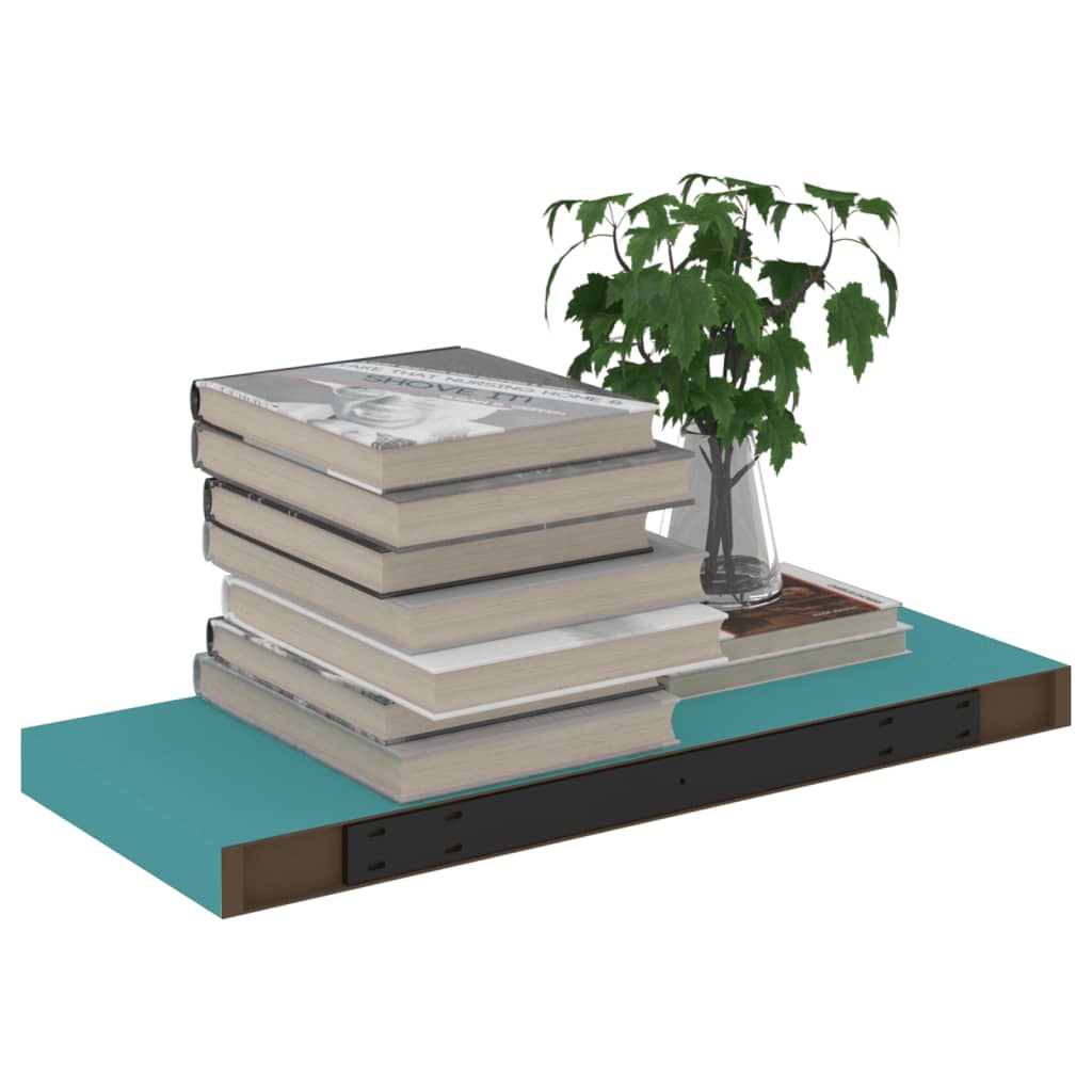 Kelluvat seinähyllyt 2 kpl sininen 60x23,5x3,8 cm MDF - Sisustajankoti.fi