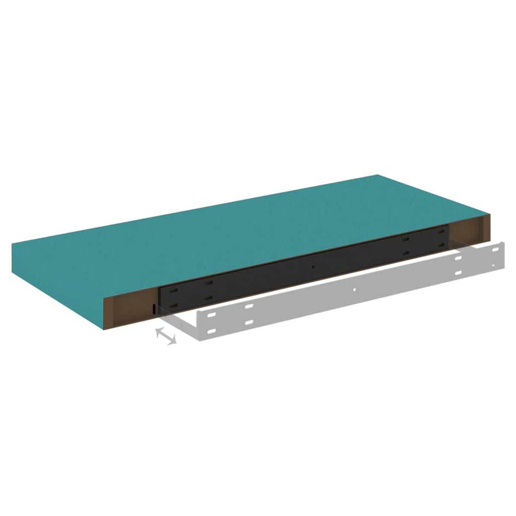 Kelluvat seinähyllyt 2 kpl sininen 60x23,5x3,8 cm MDF - Sisustajankoti.fi