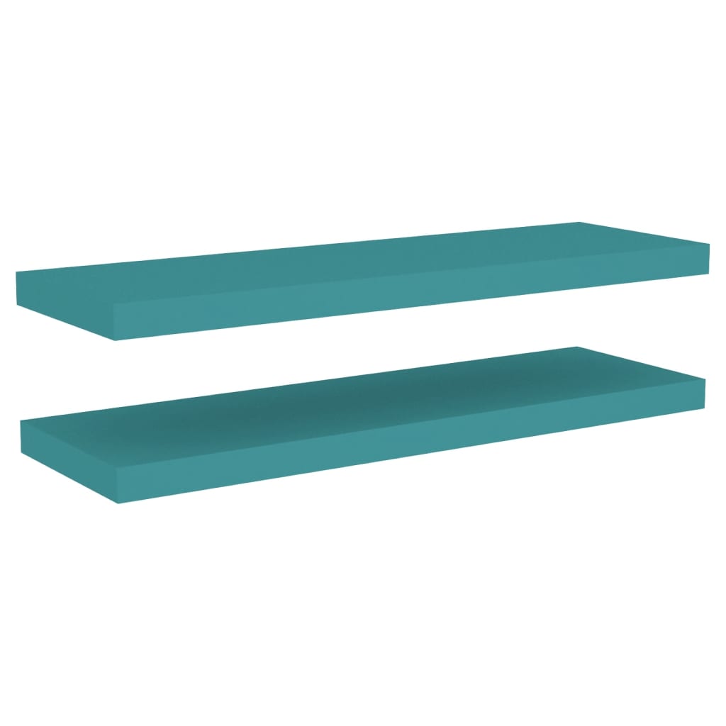 Kelluvat seinähyllyt 2 kpl sininen 80x23,5x3,8 cm MDF - Sisustajankoti.fi