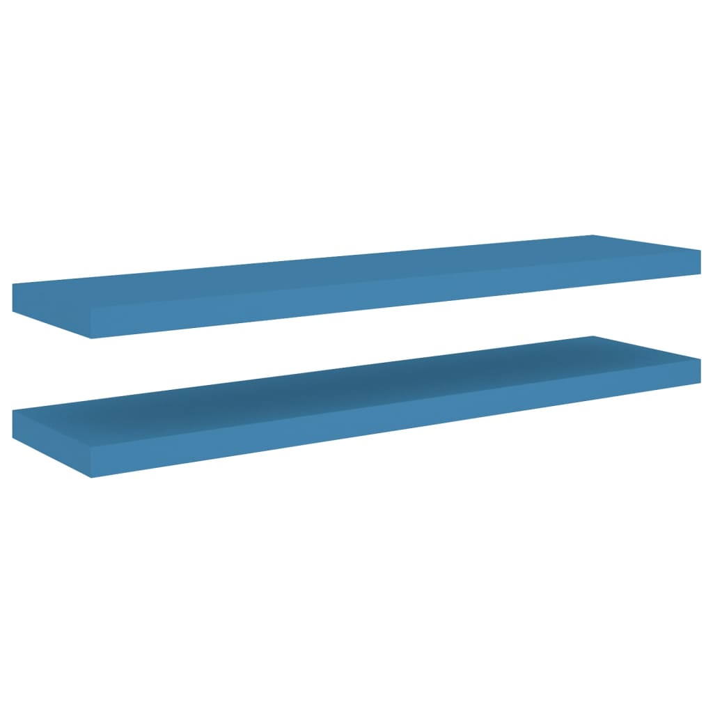 Kelluvat seinähyllyt 2 kpl sininen 90x23,5x3,8 cm MDF - Sisustajankoti.fi