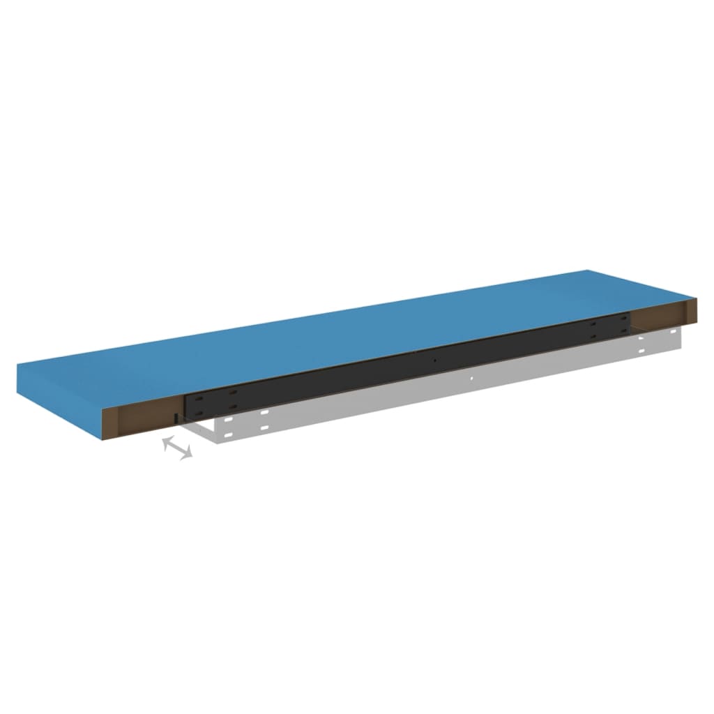 Kelluvat seinähyllyt 2 kpl sininen 90x23,5x3,8 cm MDF - Sisustajankoti.fi