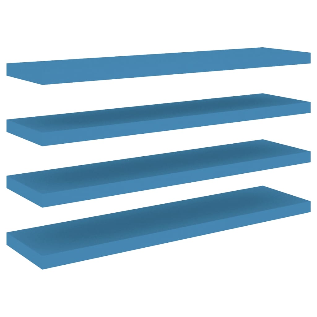 Kelluvat seinähyllyt 4 kpl sininen 90x23,5x3,8 cm MDF - Sisustajankoti.fi
