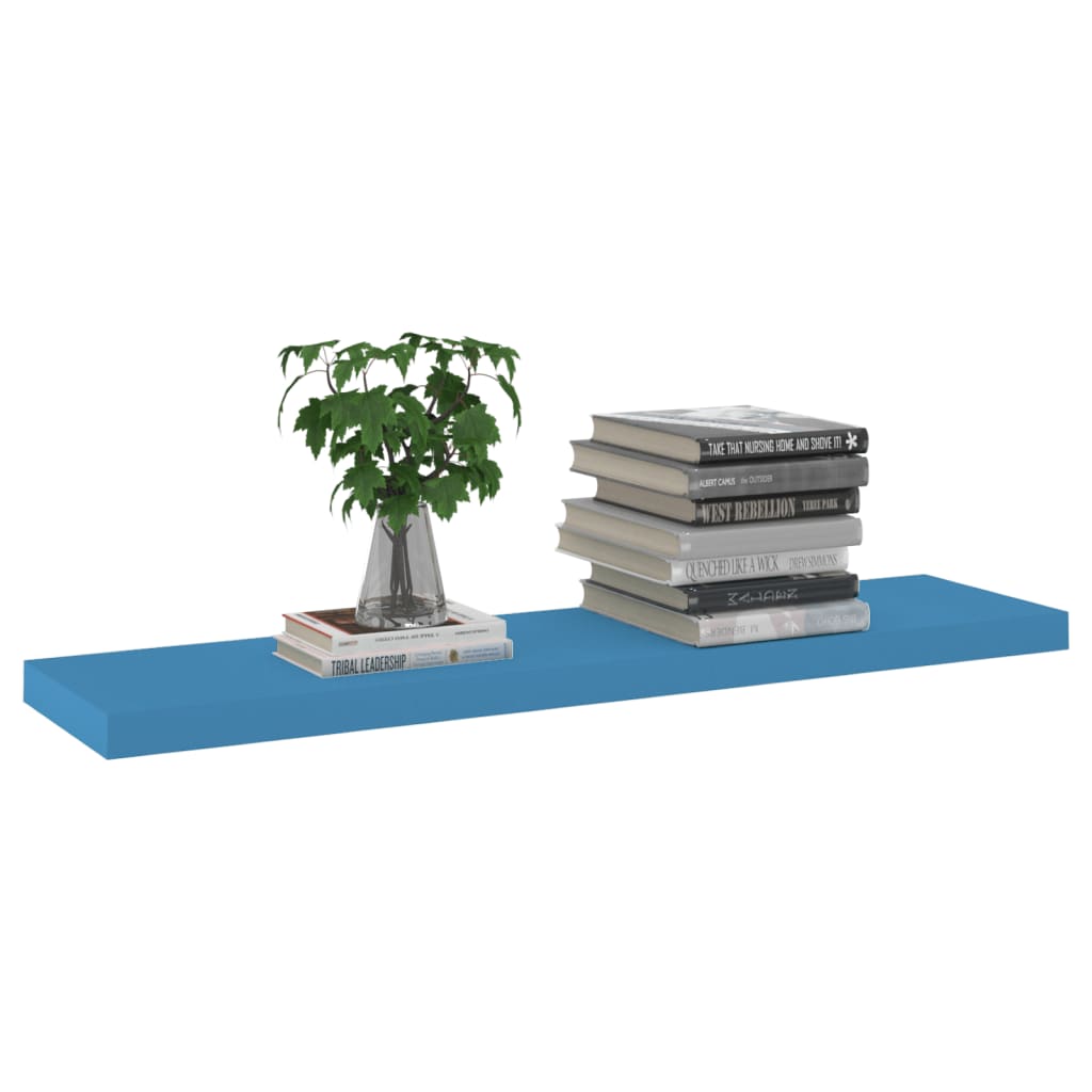 Kelluvat seinähyllyt 4 kpl sininen 90x23,5x3,8 cm MDF - Sisustajankoti.fi